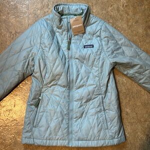 - New Patagonia Kids Nano Puff Jacket Classic sky blue Full Zip  Size L 12